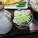 青葉 直利庵 - 徳利に薬味です