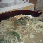 かすうどん山本 2号店 - かすおぼろとじ　黄そば