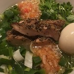 饗 くろ喜 - アジアンそば 味玉トッピング（1,200円+100円）※季節の限定そば 2017.12