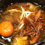 Nishiya - 肉つけうどん（ラー油味）