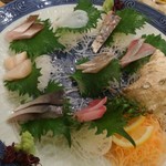 烏賊 鮨ダイニング 鮮助 - 刺身盛合せ。どれも美味しかった★