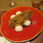 たねや茶屋 - 季節のからみ餅（栗）