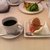 サビタ カフェ - 料理写真:安藤雅信さんの器でコーヒー。ブラマンジェも最高に美味しい。