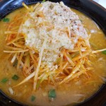 くるまやラーメン 金沢若宮店 - ねぎ味噌ラーメン(大盛り) 辛みねぎＷ ニンニク多め   アップ