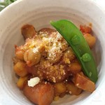 たべりcafe - 完食出来なかったひよこ豆のミートソース。