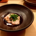 日本橋蛎殻町 すぎた - カワハギは肝醤油で。う、う、旨い。