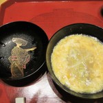 ふじ居 - ②’椀物　月の輪熊の卵とじ。