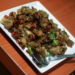 四川食府 - ダック肉の炒め（＋５００円）『辣子鴨』２０１７年１２月