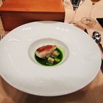 キュイジーヌ フランセーズ ラ・シャンス - 鮮魚のGV　春菊のブイヨン。