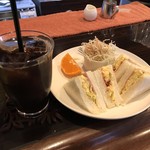 Kafe Ichi Maru Kyuu - サンドイッチモーニング400円（税込）