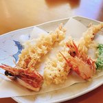 蕎麦切り わたなべ - 活車海老天