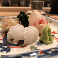 荒木町たつや - アオリ烏賊と鯛の昆布〆