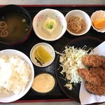 日光うどん - カキフライ定食 670円