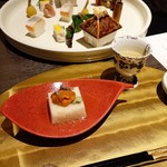 びわこ緑水亭 - 生雲丹の養老豆腐