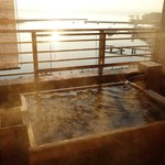 びわこ緑水亭 - 客室の露天風呂（温泉かけ流し）