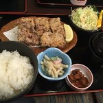 あみもと - 若鳥唐揚げ定食