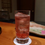 日本料理 幸庵 - 鍛高譚の梅酒のソーダ割り
