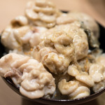 うを徳 - 2017.12 海の生クリーム丼（雲子、トラフグ白子、牡蠣、追加でバフンウニも）