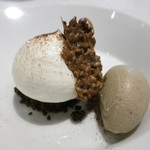 recte - リコッタリーズのティラミス　トリュフのアイスクリーム　チョコのクレームブリュレ　キャラメルのチュイル