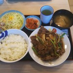 松屋 - プルコギ定食 W（ライス特盛） 