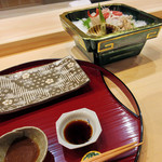 ぎをん 福志 - 4.造りは肝醤油と土佐醤油で）