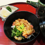 ぎをん 福志 - 9.ご飯:本鮪ともう1種の魚のお茶漬け/香の物