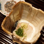 行楽庵 - 鱸のお造り（2017/8）