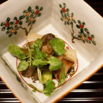 行楽庵 - 鮑の肝和え（2017/8）