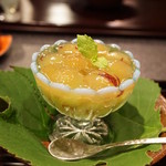 行楽庵 - デラウェアと巨峰のジュレ（2017/8）