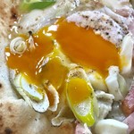 PIZZERIA Della Citta  - 半熟卵を割りますと黄身がとろ～りとしていました【料理】 