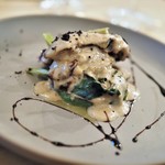 エスタシオン - 牡蠣のプランチャ　菊芋のソース