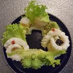 坊千代 - 魚介のサラダ　リース風