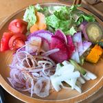 くるるの杜 農村レストラン - 【2017年12月】いただきます（ワタシ）、サラダ。