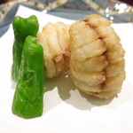 日本料理 太月 - イトヨリダイと獅子唐の唐揚げ