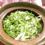 日本料理 太月 - 合鴨と九条葱の土鍋炊き込みご飯　香の物　赤出汁