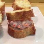 おき野 - カニ身ブルスケッタチーズ焼き