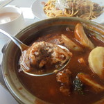 にぐるまやダイニング - 土鍋ハンバーグ930円+セット630円