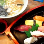 たかや寿司 - サービスセット（にぎり寿とラーメン）