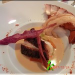 コット ア コット - メイン　魚料理　オマール海老と白身魚のアンサンブル　オレンジ風味ノイリーソース