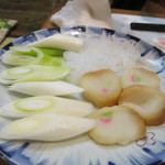 桜なべ 中江 - ザク：ネギ、麩、しらたき