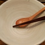 Homemade Ramen 麦苗 - スープ、綺麗に完飲です！