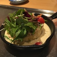 鉄板DINING O - ゴルゴンゾーラとサラダのお好み焼き 1200円