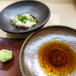 日本橋蛎殻町 すぎた - カワハギはキモに、みる貝は醤油で