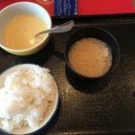 リコリコ - ご飯と豚汁とコーンスープ。汁物と汁物w