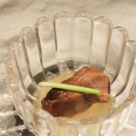 創作割烹　おおた - 前菜その１　大根と鮟肝の煮もの