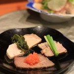 創作割烹　おおた - 前菜その３　鴨ロース、豚ロース、鶏の冷製