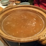 じどりや 穏座 - 淡海地鶏の鶏しゃぶ鍋　だし