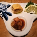 じどりや 穏座 - 前菜　淡海地鶏三品