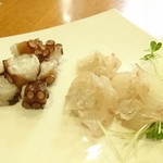 福来魚 - たこと鯛の昆布締め 刺身！