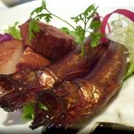 おず smoked和taste - 燻製本ししゃも（鵡川産）＆燻製帆立(道内産)
